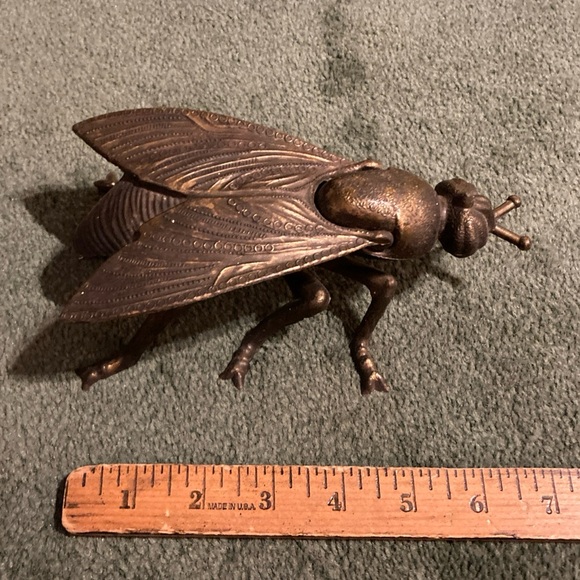 Vintage Italian Fly Ashtray/Secret Mid Century Modern Collectible 1970s Brass - Picture 2 of 11